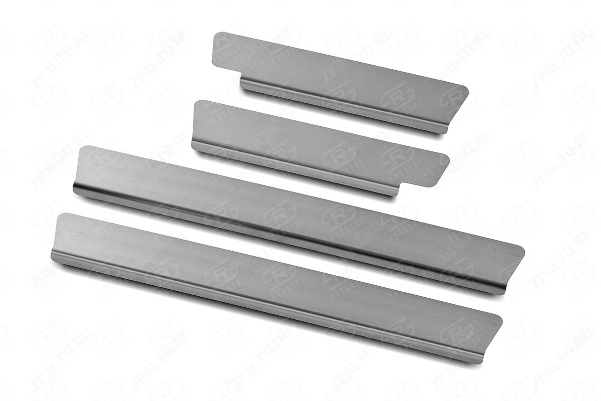 KIA SPORTAGE 2021- Накладки на пороги RUSSTAL (нерж., шлиф) KISP21-02