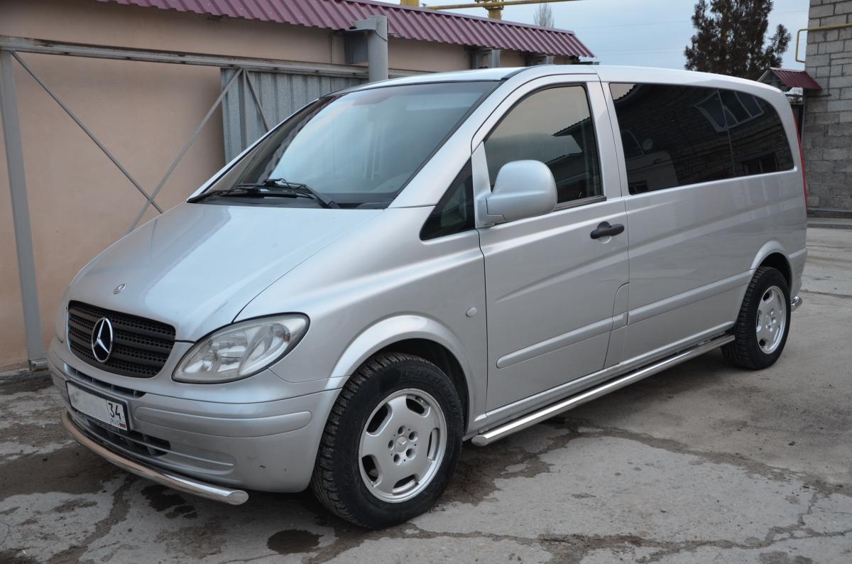 Защита штатного порога для автомобиля MERCEDES-BENZ VITO. MBV.2005.32, Россия