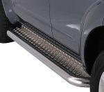 Пороги d-76 с алюминиевым листом (для Toyota Tundra CrewMax) для автомобиля Toyota Tundra 2007-2013г.в., Технотек, арт. TTU_2.4