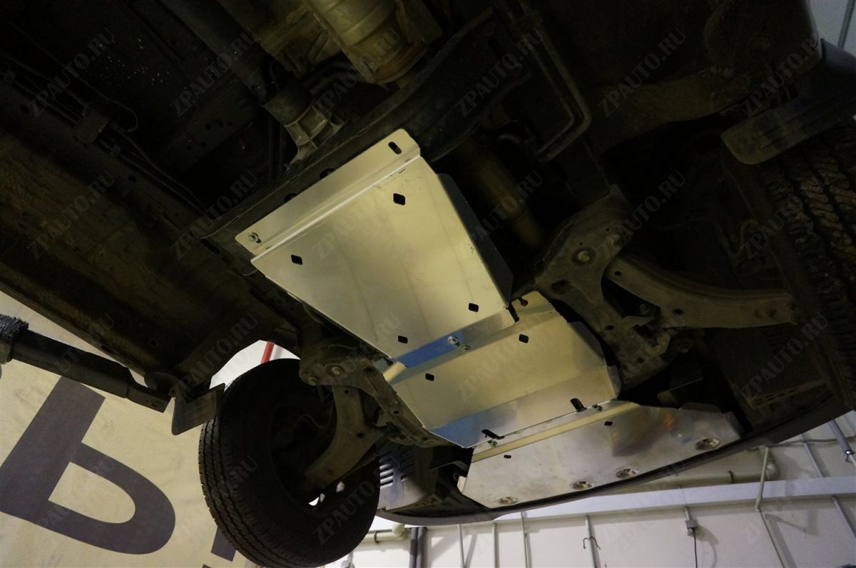 10.18ABC ЗАЩИТА КАРТЕРА ДВИГАТЕЛЯ И КПП HYUNDAI H1, V- 2,5TD, ЗАД. ПРИВОД (2007-) , ИЗ 3-Х ЧАСТЕЙ (АЛЮМИНИЙ 4 ММ)