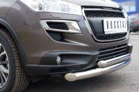 Защита переднего бампера d76/42 для Peugeot 4007, Slitkoff P4Z-000301