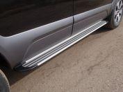 Пороги алюминиевые "Slim Line Silver" 1920 мм для автомобиля Kia Mohave 2017-, TCC Тюнинг KIAMOH17-28S