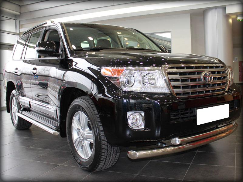 Обвод штатных порогов под порог d-43 для автомобиля Toyota Land Cruiser 200 2012-2013г.в., Технотек, арт. LCN2012_7.1