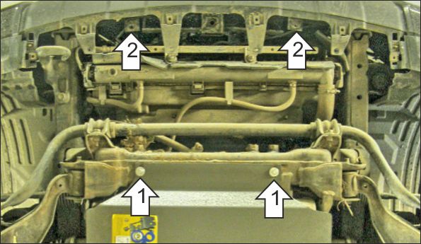 Защита стальная Мотодор (Радиатор), 2 мм,  Nissan Pathfinder   2005-2010 арт. 71407