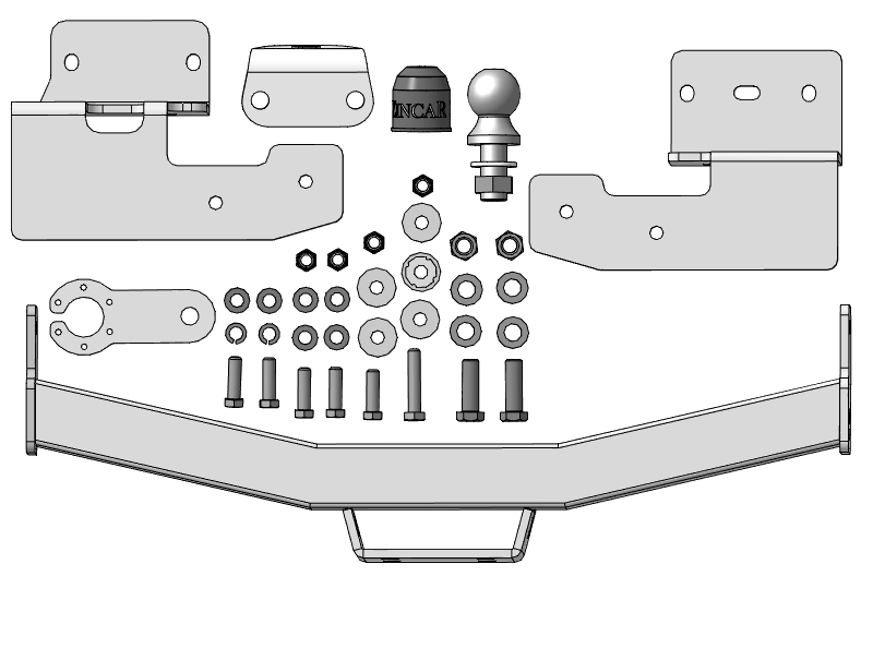 Фаркоп Mitsubishi Pajero Sport III 2016-2021, тип шара FE, Motodor, арт.ZM303FE