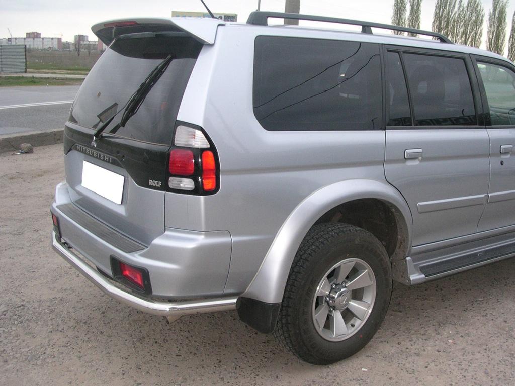 Защита заднего бампера d-60 полноразмерная для автомобиля Mitsubishi Pajero Sport 2000-2008г.в., Технотек, арт. MPS_2