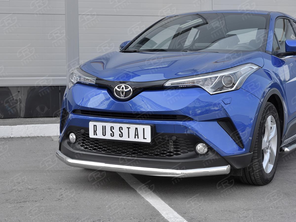 Защита переднего бампера d57 секции TCHZ-003026 для автомобиля TOYOTA C-HR 2018-, Slitkoff