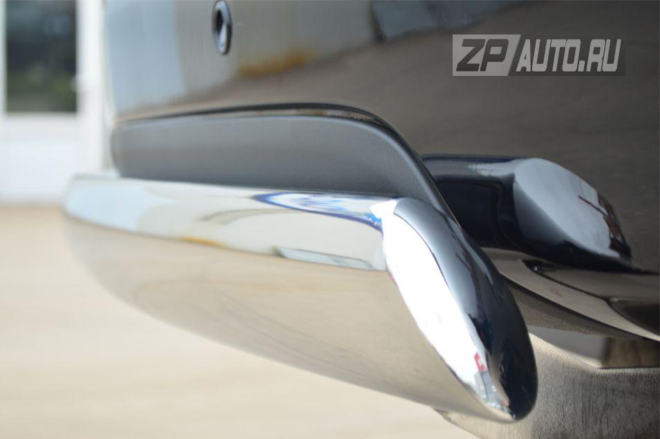 Защита заднего бампера d75х42 для Chevrolet TrailBlazer 2013, Slitkoff CTRZ-001516