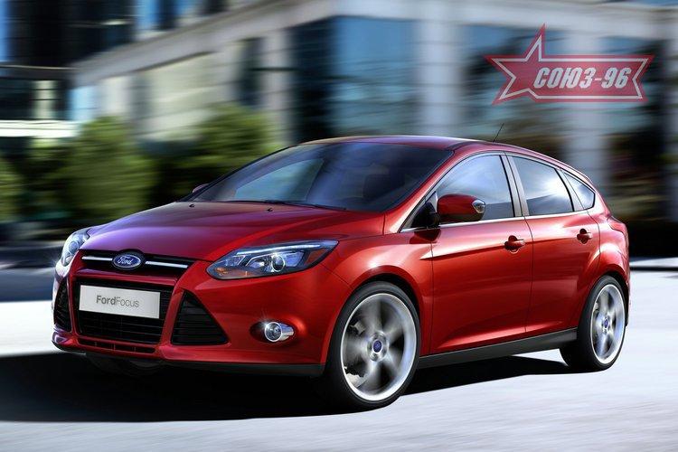 Накладка на внутренние пороги с логотипом для Ford Focus III 5D Turnier 2011, Союз-96 FFOC.31.3691