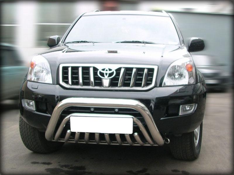 Дуга передняя низкая d-76 с доп. защитой картера d-43 для Toyota Land Cruiser 100, Технотек LC_1