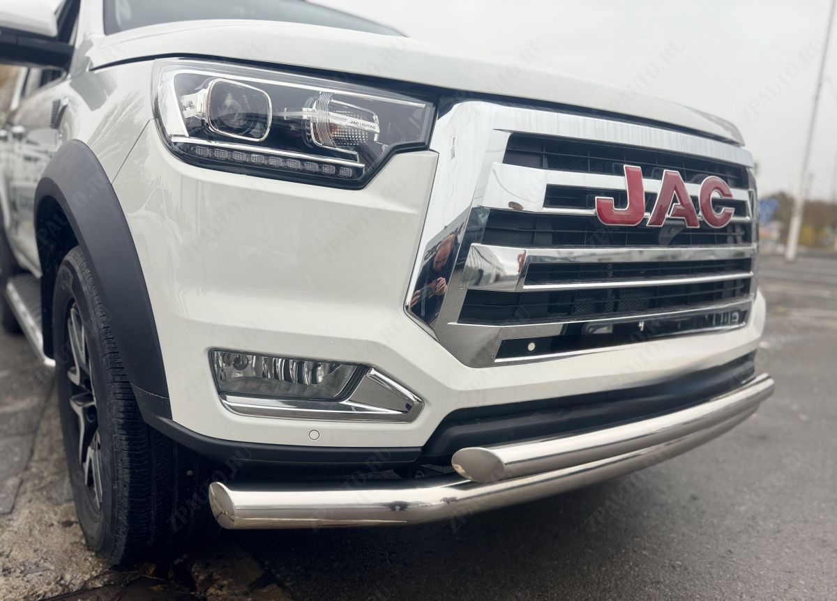 Защита переднего бампера двойная для автомобиля JAC  T8 Pro 2020 арт. JAC.T8P.20.03-1
