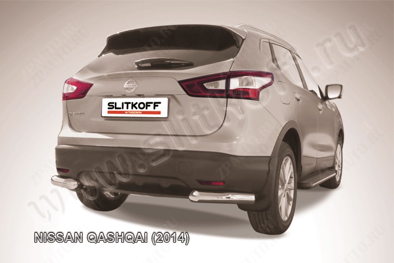 Уголки d76 Nissan Qashqai (2013-2019) Black Edition, Slitkoff, арт. NIQ14-010BE