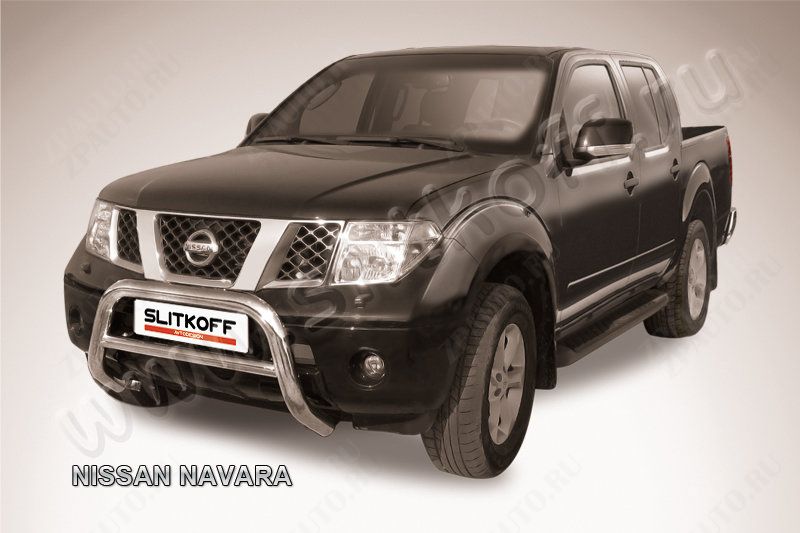 Кенгурятник d76 низкий Nissan Navara (2004-2015) , Slitkoff, арт. NIN004