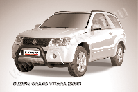 Кенгурятник d76 низкий черный Suzuki Grand Vitara 3 doors (2008-2012) , Slitkoff, арт. SGV3D08002B