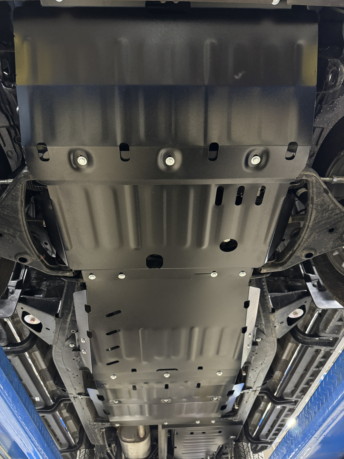 Mitsubishi L200 6G 2023- V-2,4D AT GLS защита радиатора, редуктора переднего моста, АКПП и РК (5 частей), ALFeco, алюминий, 4 мм, арт. ALF1458al