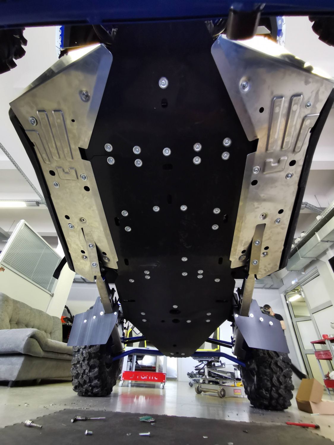 Защита днища HDPE для POLARIS RZR PRO XP 2019 -, ПНД 10 мм, STORM, арт. 4889