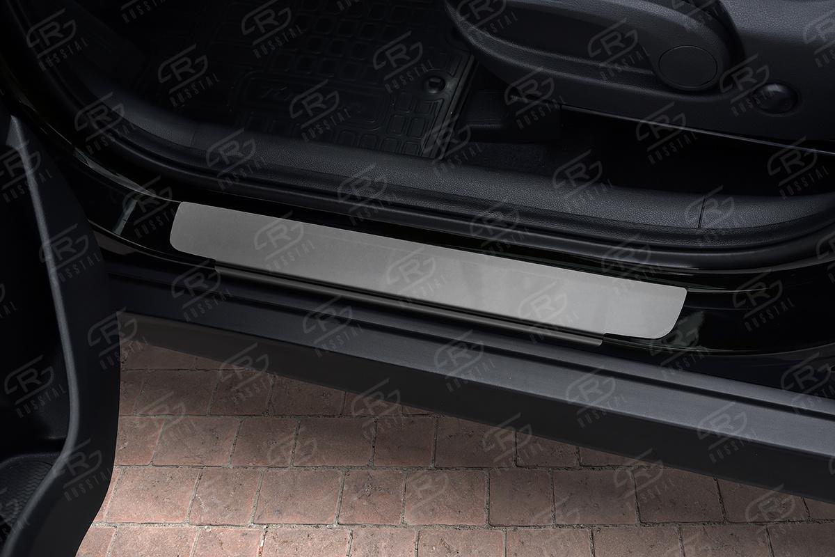 Накладки на пороги RUSSTAL (нерж., зеркало) HYTUC16-01 для HYUNDAI TUCSON 2015-2018