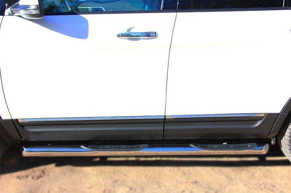 Пороги труба d76 с накладками вариант 1 для Ford Explorer 2012, Slitkoff FET-0013131