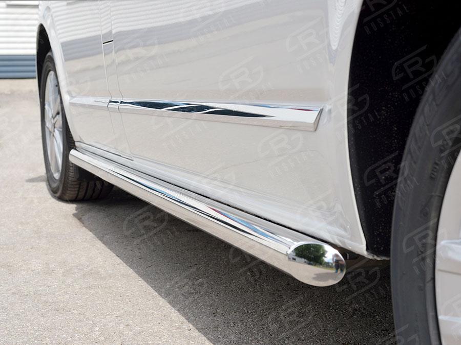 Пороги труба d57 правый вариант 1 Volkswagen Transporter T6 2015 Caravelle/Multivan короткая база, Slitkoff VCTT-0023171