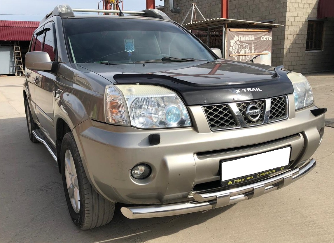 Защита переднего бампера двойная с перемычками для автомобиля Nissan X-trail 2007-2010 (Т31) Второе поколение (в т.ч. Рестайлинг 2010г.) арт. NXT.07.75