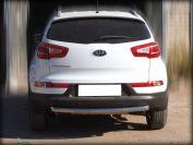 Защита заднего бампера одинарная радиусная d-60 для KIA Sportage 2010, Технотек KSP10_3