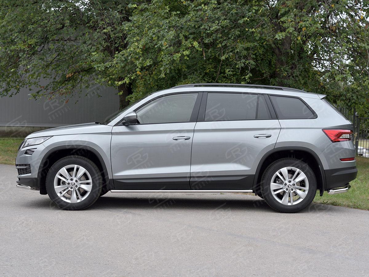 Пороги труба d42 вариант 3 на Skoda Kodiaq, Slitkoff SKKT-0027753