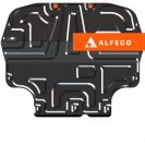 Защита  картера и КПП (установка без пыльника) Volkswagen Multivan (T6) 2015- V-all , ALFeco, сталь 2мм, арт. ALF2623st-3