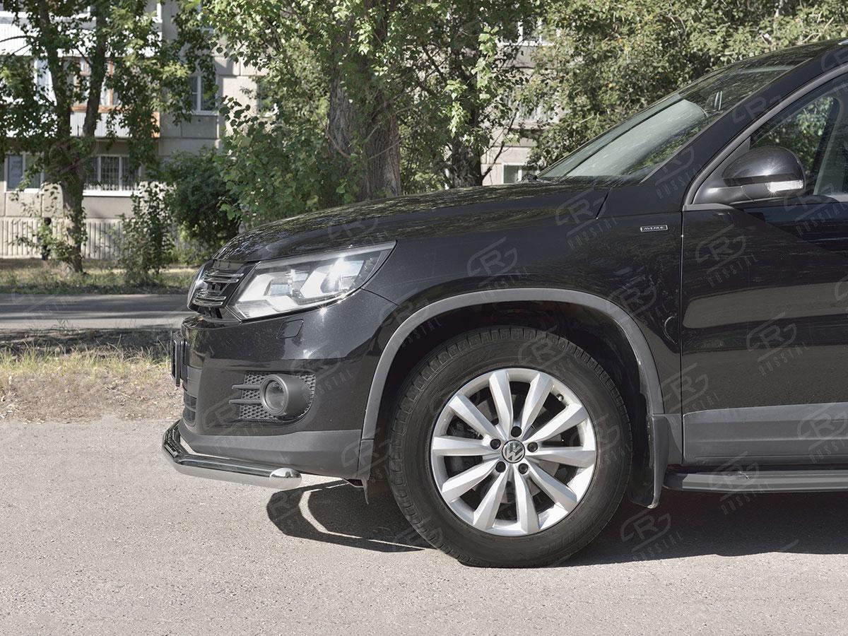 Защита переднего бампера d57 на Volkswagen Tiguan 2011-2016 Sport&Style, Trend&Fun, Slitkoff VGZ-000980