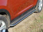 Пороги с площадкой 42,4 мм для автомобиля Kia Sportage 2010-2014 TCC Тюнинг арт. KIASPORT10-04