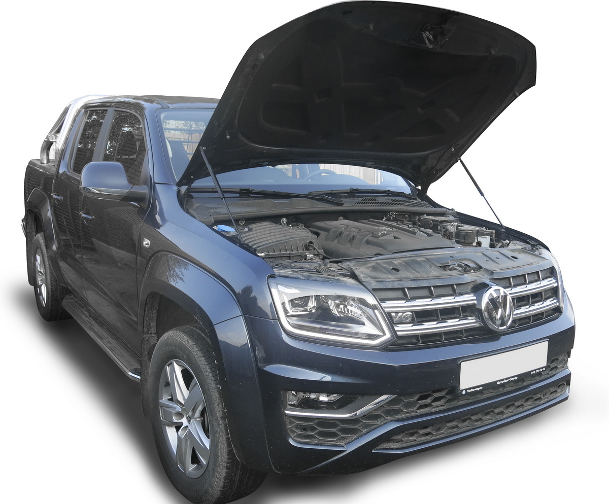 Амортизаторы капота АвтоУПОР (2 шт.) Volkswagen Amarok V-2.0 (05.2017-) / V-3.0 (2016-), Rival, арт. UVWAMA021