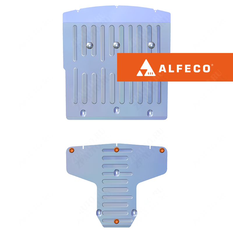 Защита  картера и КПП (2 части) Porsche Panamera 2010-2017 V-all , ALFeco, алюминий 4мм, арт. ALF5005al