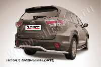 Защита заднего бампера d57 волна длинная Toyota Highlander (2014-2016) , Slitkoff, арт. THI14-017