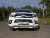 Защита передняя нижняя (с ДХО) 76,1 мм для автомобиля Toyota Hilux 2015-, TCC Тюнинг TOYHILUX15-04