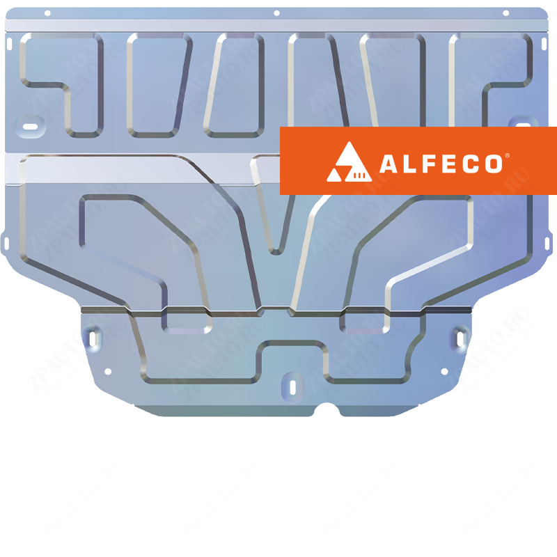 Защита  картера и КПП (малая) Audi Q3 2011-2018 V-1,4. 2,0 АТ , ALFeco, алюминий 4мм, арт. ALF3032al