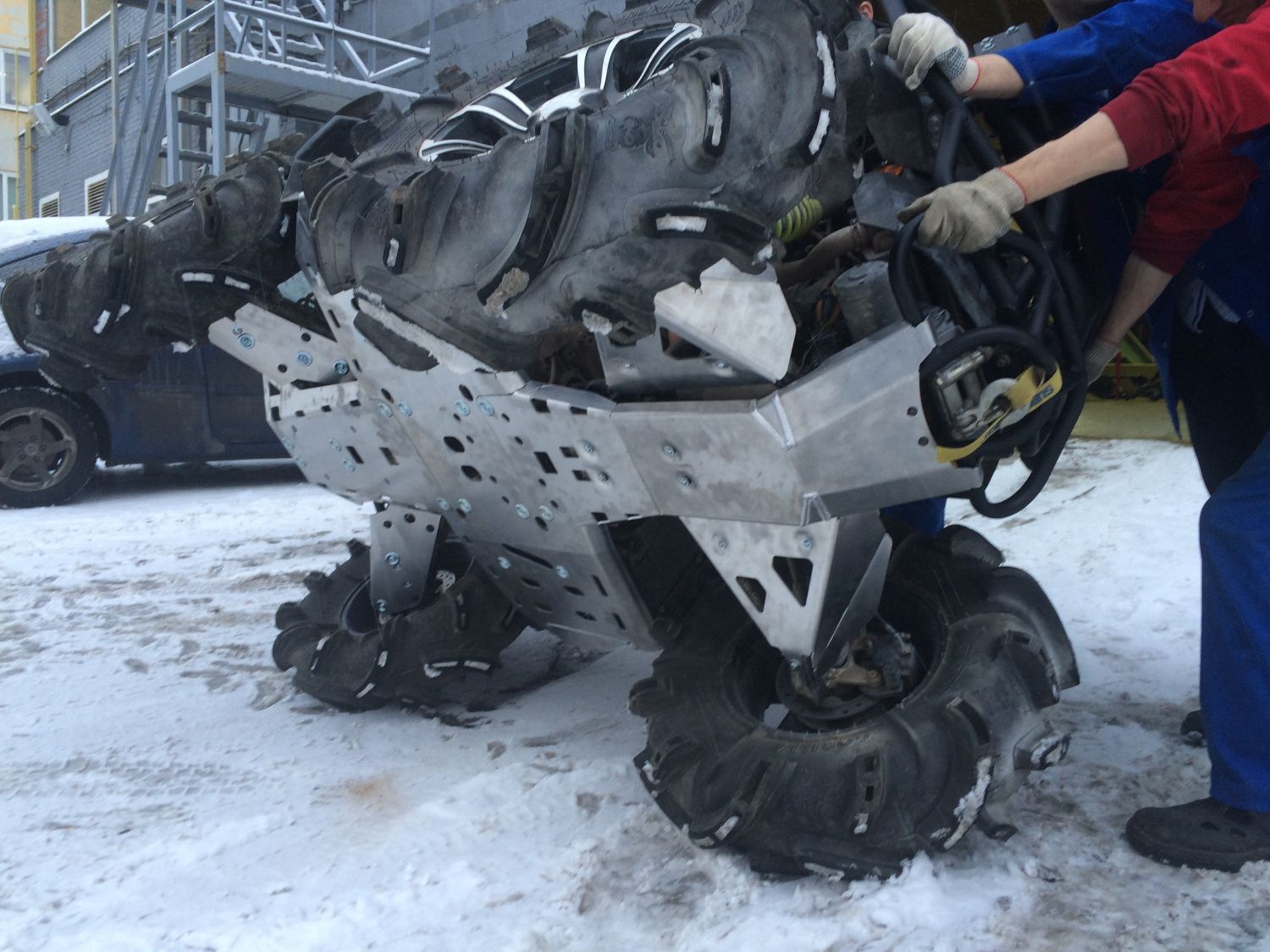 Защита днища для CAN-AM Renegade G2 2017-, алюминий 4 мм, STORM, арт. 3281