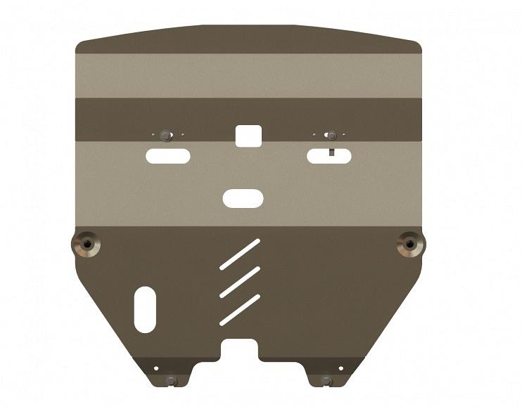 Алюминиевая защита картера и КПП на Nissan Teana, алюминий 5 мм, Sheriff (Шериф) 15.0977