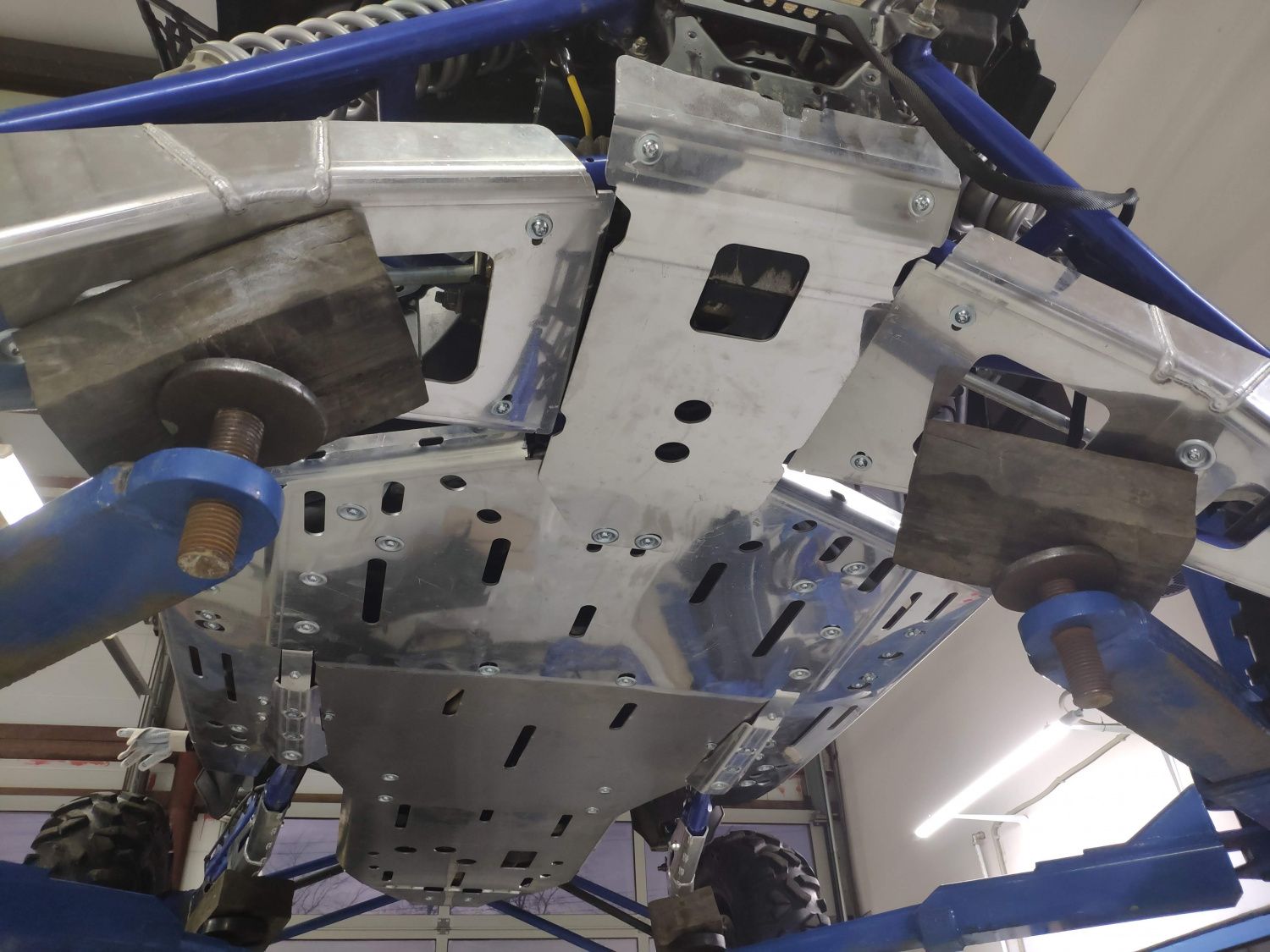 Защита днища для POLARIS RZR XP Turbo S 2018 -, алюминий 4 мм, STORM, арт. 3962