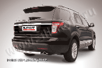 Защита заднего бампера d76 Ford Explorer (2010-2015) Black Edition, Slitkoff, арт. FEX008BE