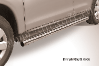 Защита порогов d76 труба Mitsubishi ASX (2010-2013) Black Edition, Slitkoff, арт. MAS008BE