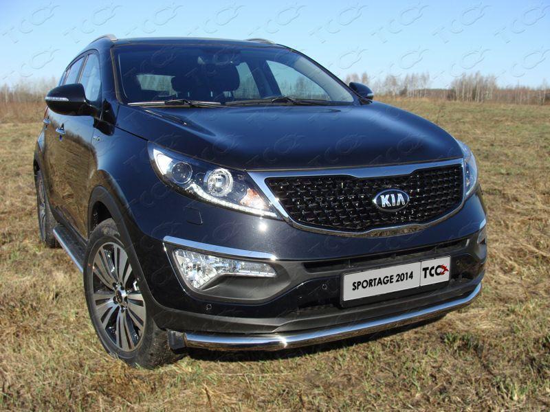 Защита передняя нижняя 60,3 мм для автомобиля Kia Sportage 2014-2016, TCC Тюнинг KIASPORT14-01