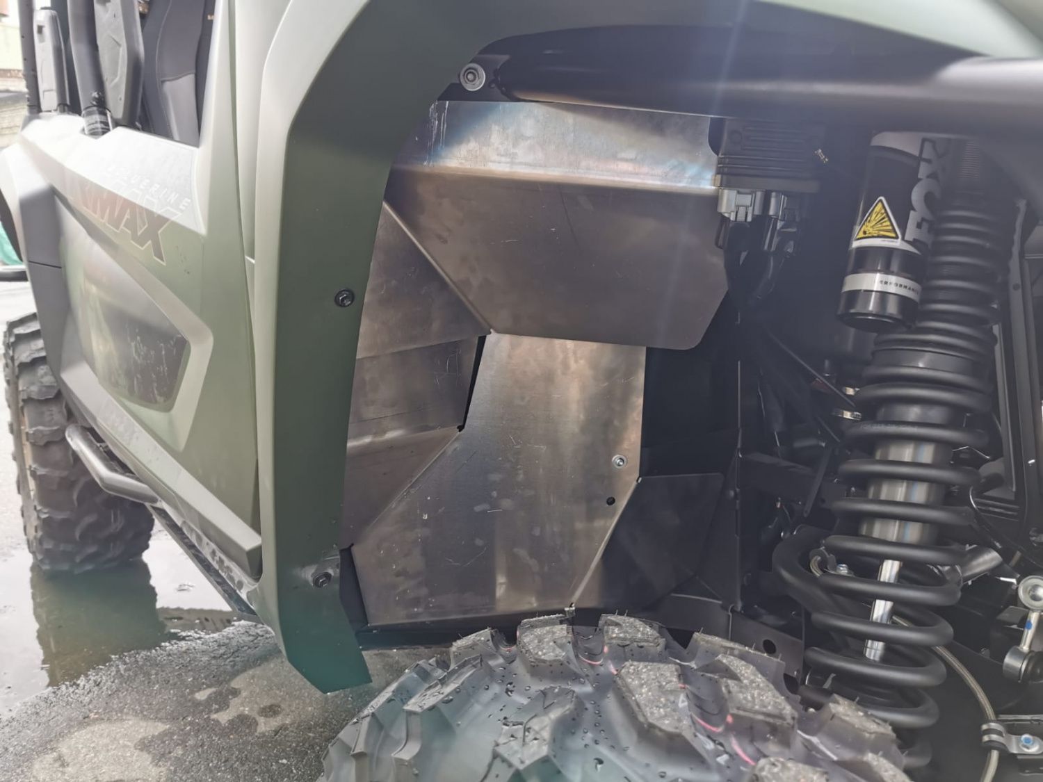 Защита колесных арок для YAMAHA Wolverine RMax4 2021 -, алюминий 3 мм, STORM, арт. 4975