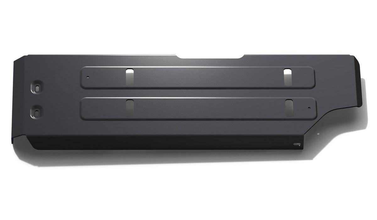 Защита топливного бака Rival для Toyota Hilux VII 2005-2015, сталь 3 мм, с крепежом, штампованная, 2111.5793.1.3