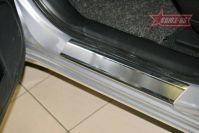 Накладки на внутренние пороги без логотипа на металл для Mitsubishi Lancer X 2007, Союз-96 MILA.31.3172