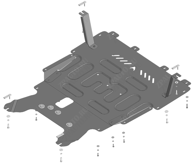 Защита АвтоСтандарт (Двигатель, Коробка переключения передач), 1,5 мм,  для BAIC U5 Plus  2021- арт. 58502