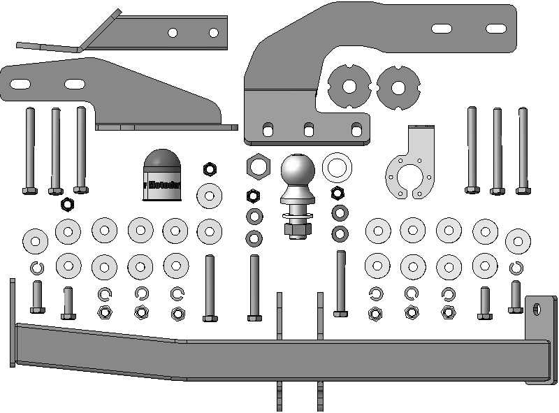 Фаркоп для Haval H6, тип шара E, Motodor арт. 93104-E