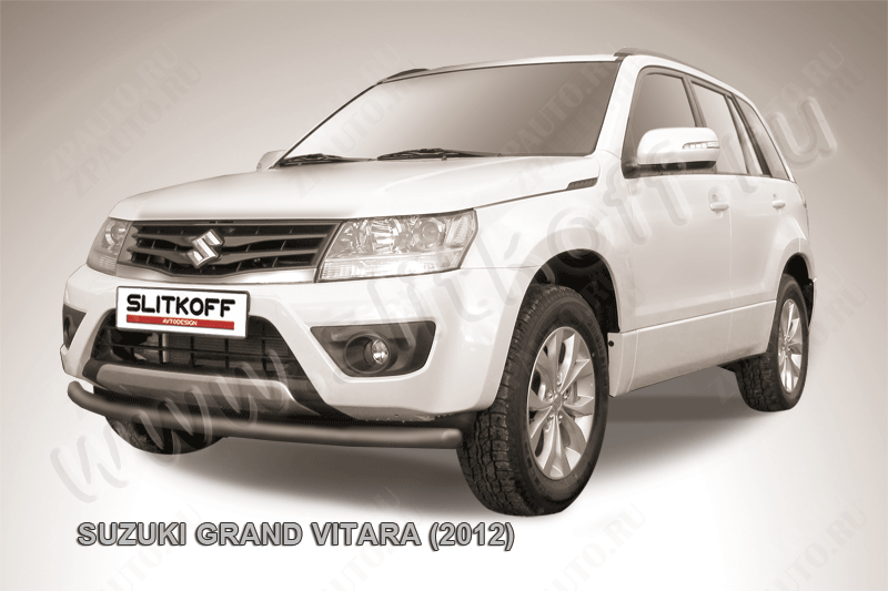 Защита переднего бампера d57 черная Suzuki Grand Vitara (2012-2015) , Slitkoff, арт. SGV12002B
