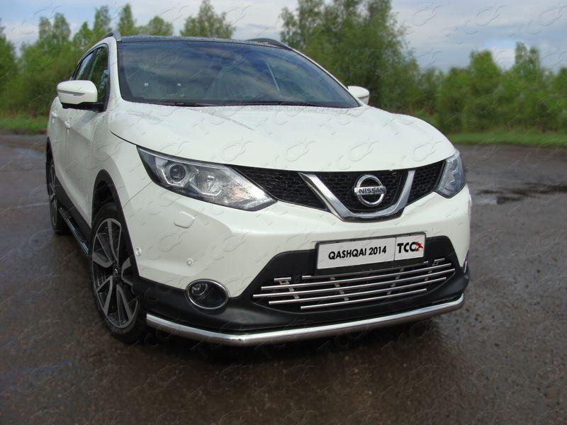 Защита передняя нижняя 60,3 мм для автомобиля Nissan Qashqai 2014-, TCC Тюнинг NISQASH14-02