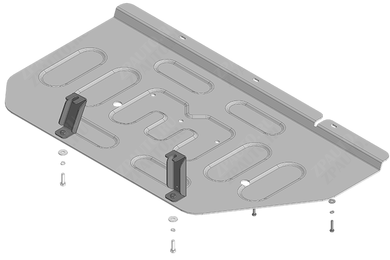 Защита алюминиевая Мотодор (Топливный бак), 4 мм,  Voyah Free  2023- арт. 348604