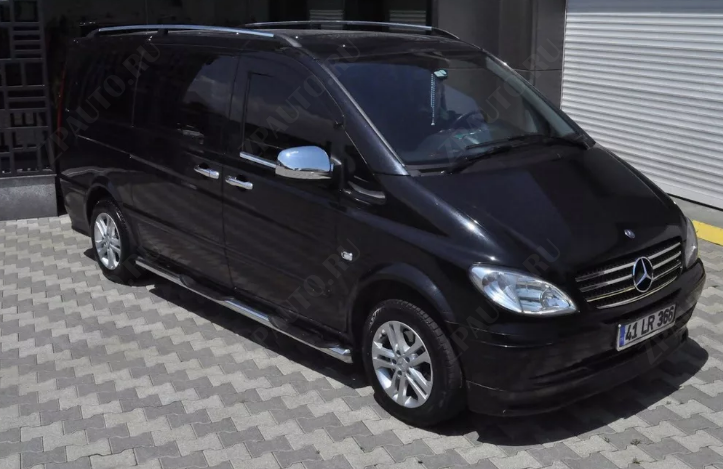 Пороги труба с проступью для автомобиля MERCEDES-BENZ VITO, Россия MBV.2005.93