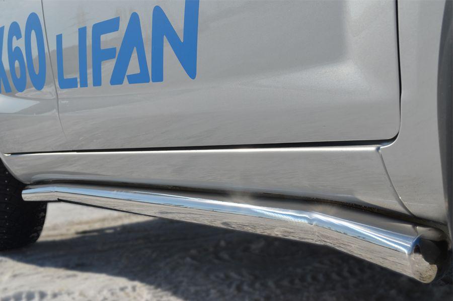 Пороги труба d57 вариант 3 для Lifan X60, Slitkoff LFT-0012413